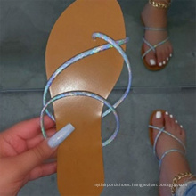 2020 new hot style series outdoor pu simple flat fashion women's sandals